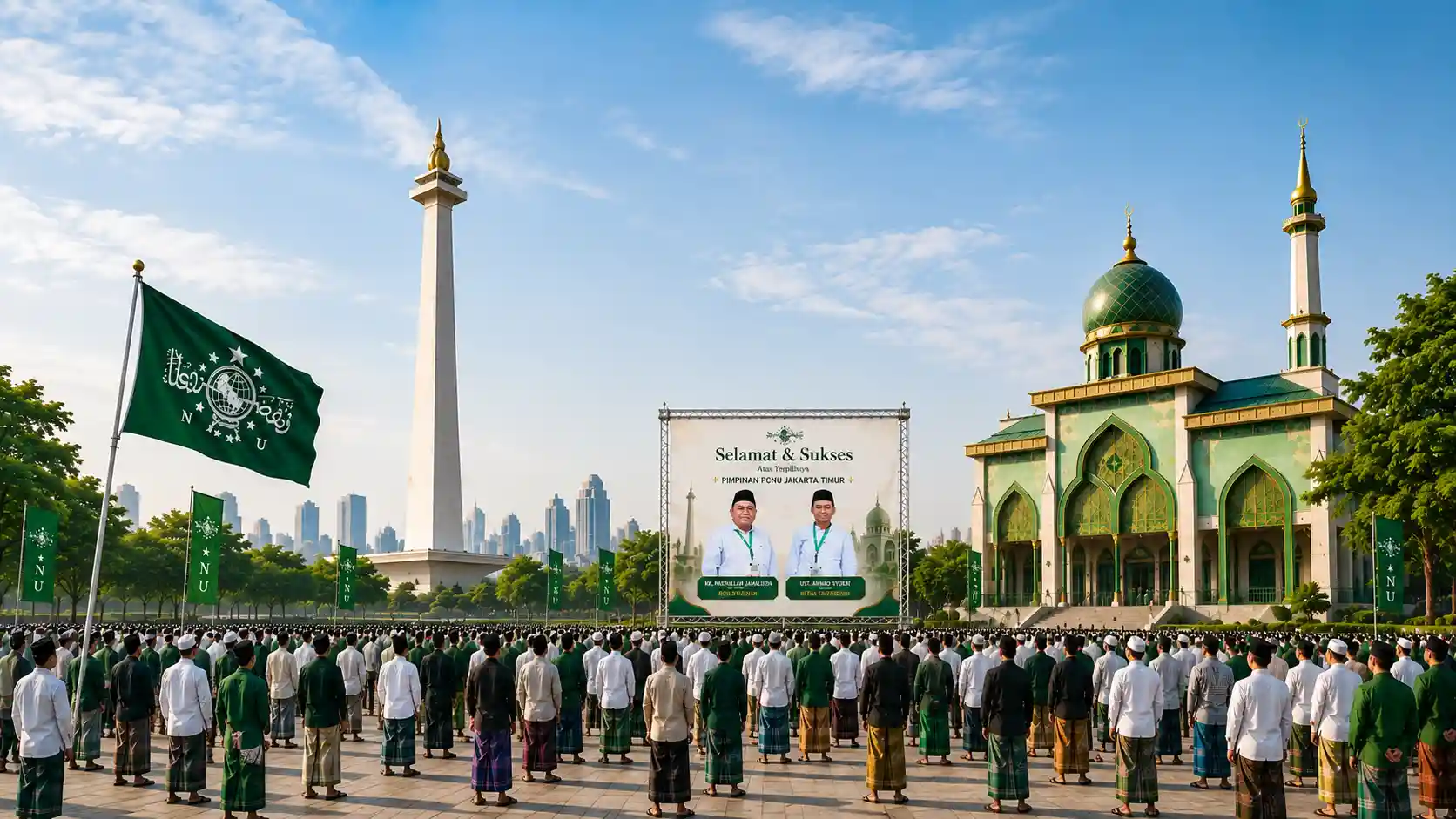 Kebersamaan pengurus dan warga PWNU Pengurus Wilayah Provinsi Sulawesi Utara
